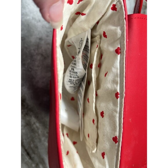 Disney Minnie Mouse Red W/Black Bow Adjustable Strap Purse Handbag Crossbody - Picture 8 of 12